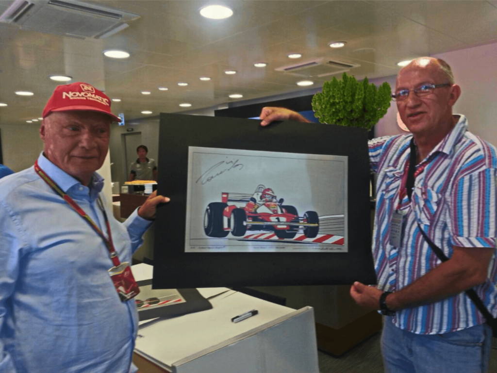 Andreas Hentrich und Niki Lauda