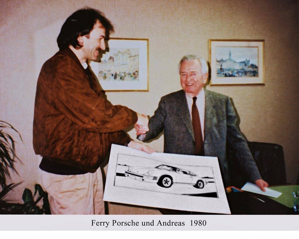 Andreas Hentrich mit Ferry Porsche